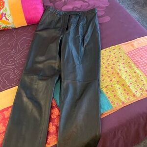 Black leather pants